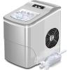 imageAGLUCKY Ice Makers Countertop with SelfCleaning 26lbs24hrs 9 Cubes Ready in 6 Mins Portable Ice Machine with 2 Sizes Bullet IceIce ScoopBasket for HomeKitchenOfficeBarParty Grey
