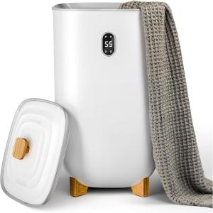 imageAGLUCKY Towel Warmer for Bathroom 40L Large Towel Warmers Bucket with 2 Heating Modes LCD Screen 20406090 Min Auto ShutOff Fits 2 Blankets Bathrobes PJs Ideal Gift for Family White40L