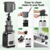 imageAGLUCKY Cold Press Juicer Machines 435quot Large Feed Chute Juice Extractor SelfFeeding Machine High Juice Yield Slow Masticating Juicer for Whole Vegetables ampamp Fruits Stainless Steel ampamp Black
