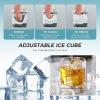 imageAGLUCKY Ice Maker Countertop Portable Ice Cube Maker Machine with 15L Detachable Water Tank 33LbsDay16Pcs5Mins 24H Timer SelfCleaning Small Ice Maker Ice Machine Maker for HomeOfficePartyBlack