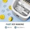 imageAGLUCKY Ice Maker Countertop Portable Ice Cube Maker Machine with 15L Detachable Water Tank 33LbsDay16Pcs5Mins 24H Timer SelfCleaning Small Ice Maker Ice Machine Maker for HomeOfficePartyGrey