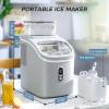 imageAGLUCKY Ice Maker Countertop Portable Ice Cube Maker Machine with 15L Detachable Water Tank 33LbsDay16Pcs5Mins 24H Timer SelfCleaning Small Ice Maker Ice Machine Maker for HomeOfficePartyGrey