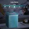 imageAGLUCKY Ice Makers Countertop with SelfCleaning 8 Cubes Ready in 6 Mins Portable Ice Machine with 2 Sizes Bullet IceIce ScoopBasket for HomeKitchenOfficeBarParty BlackGreen