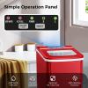 imageAGLUCKY Ice Makers Countertop with SelfCleaning 8 Cubes Ready in 6 Mins Portable Ice Machine with 2 Sizes Bullet IceIce ScoopBasket for HomeKitchenOfficeBarParty BlackRED