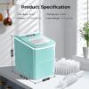 imageAGLUCKY Ice Makers Countertop with SelfCleaning 8 Cubes Ready in 6 Mins Portable Ice Machine with 2 Sizes Bullet IceIce ScoopBasket for HomeKitchenOfficeBarParty BlackGreen