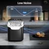 imageAGLUCKY Ice Makers Countertop with SelfCleaning 8 Cubes Ready in 6 Mins Portable Ice Machine with 2 Sizes Bullet IceIce ScoopBasket for HomeKitchenOfficeBarParty BlackBLACK