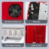 imageAGLUCKY Ice Makers Countertop with SelfCleaning 8 Cubes Ready in 6 Mins Portable Ice Machine with 2 Sizes Bullet IceIce ScoopBasket for HomeKitchenOfficeBarParty BlackRED