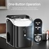 imageAGLUCKY Nugget Ice Makers CountertopPortable Pebble Ice Machine with Soft Chewable IceOneClick OperationSelfCleaning for HomeKitchenBlack