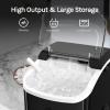 imageAGLUCKY Nugget Ice Makers CountertopPortable Pebble Ice Machine with Soft Chewable IceOneClick OperationSelfCleaning for HomeKitchenBlack