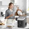 imageAGLUCKY Nugget Ice Makers CountertopPortable Pebble Ice Machine with Soft Chewable IceOneClick OperationSelfCleaning for HomeKitchenBlack