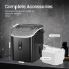 imageAGLUCKY Nugget Ice Makers CountertopPortable Pebble Ice Machine with Soft Chewable IceOneClick OperationSelfCleaning for HomeKitchenBlack
