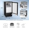 imageAGLUCKY Commercial Builtin Ice Maker Machine80LbsDayReversible DoorUndercounter Ice Cube Maker with 24H TimerSelfCleaning Function for HomeOfficeSilverBlack